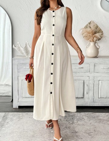 Rochie lunga SHEIN CURVE, alb