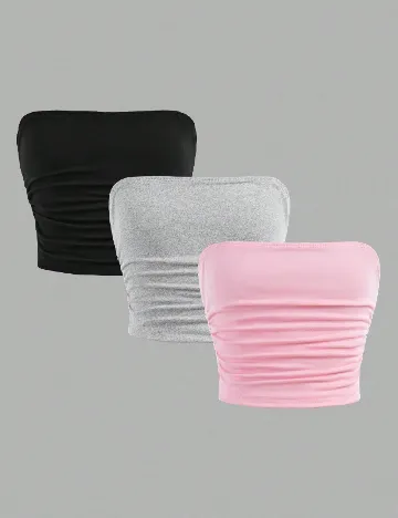 Set topuri 3 bucati Shein Kids, mix culori