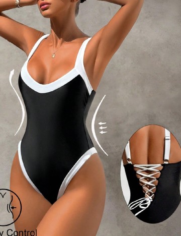 Costum de baie SHEIN, negru