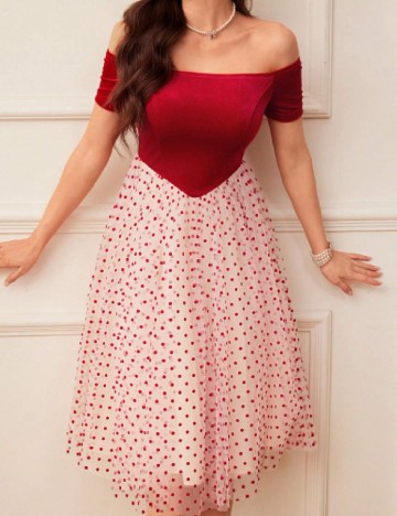 Rochie medie SHEIN, rosu