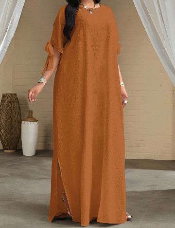 Rochie lunga SHEIN CURVE, maro