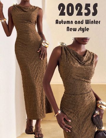 Rochie lunga SHEIN, maro