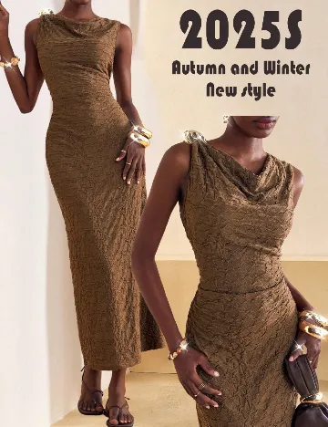 Rochie lunga SHEIN, maro
