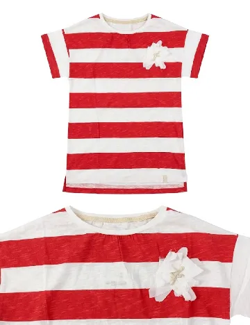 Tricou Zara, alb/rosu