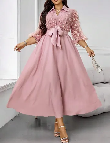 Rochie lunga SHEIN CURVE, roz