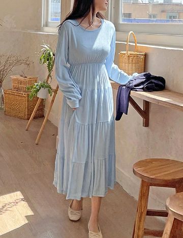 Rochie medie Dazy, albastru