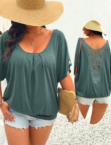 Bluza SHEIN CURVE, verde
