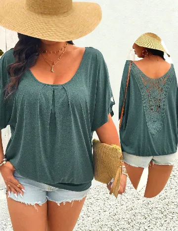 Bluza SHEIN CURVE, verde