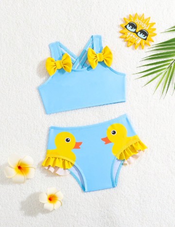 Costum de baie Shein Kids, albastru