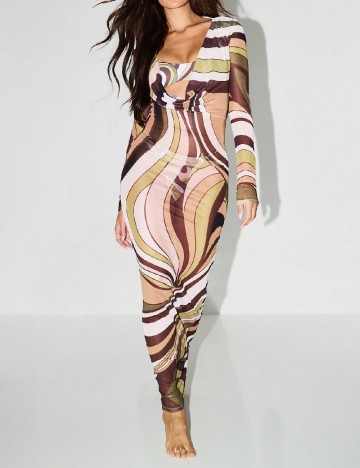 Rochie de plaja KIZN, mix culori