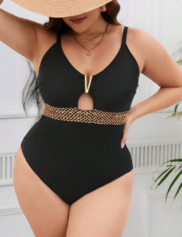 Costum de baie SHEIN CURVE, negru