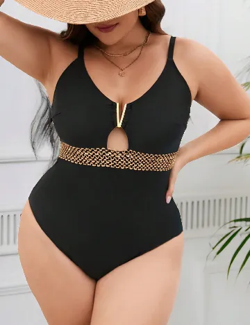 Costum de baie SHEIN CURVE, negru