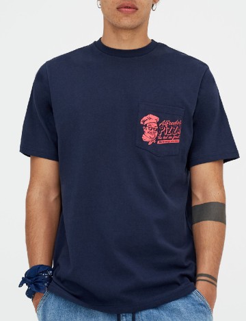 Tricou Pull&Bear, bleumarin