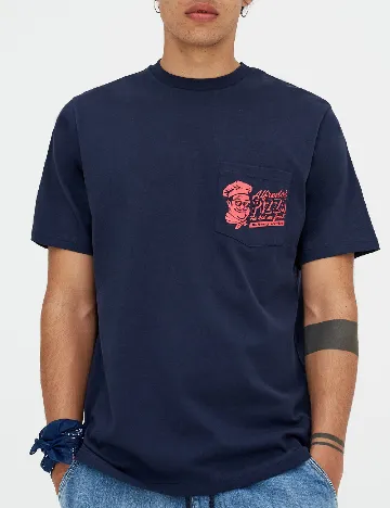 Tricou Pull&Bear, bleumarin