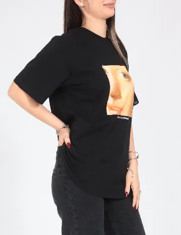 Tricou Oversize Pull&Bear, negru