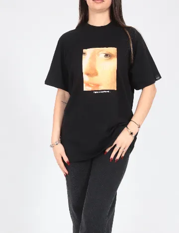 Tricou Oversize Pull&Bear, negru