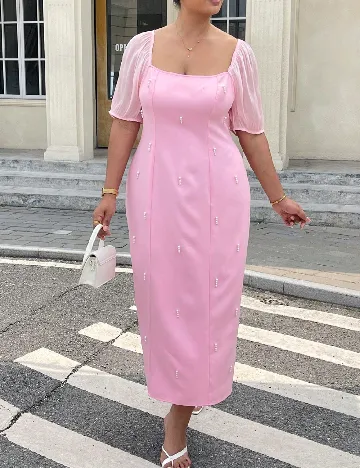 Rochie medie SHEIN CURVE, roz