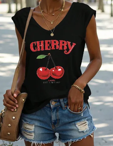 Tricou SHEIN CURVE, negru