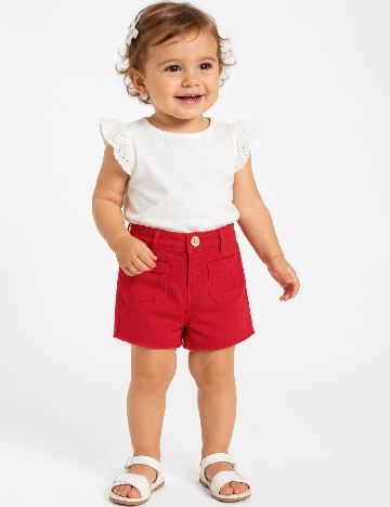 Pantaloni scurti Zara, rosu