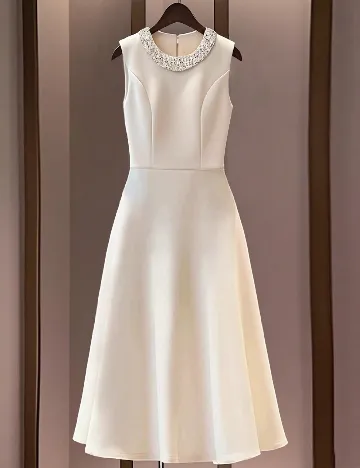 Rochie medie SHEIN, ecru