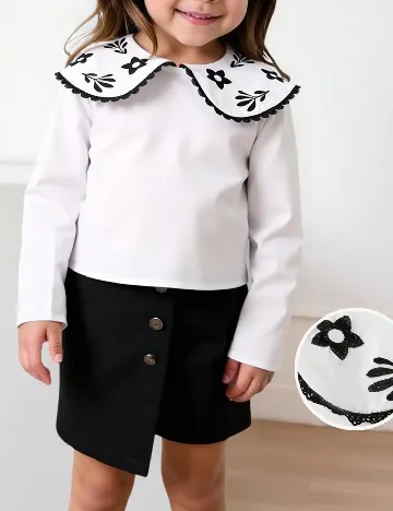 Compleu Shein Kids, alb/negru