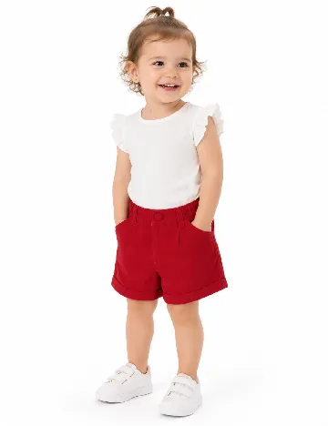 Pantaloni scurti Zara, rosu