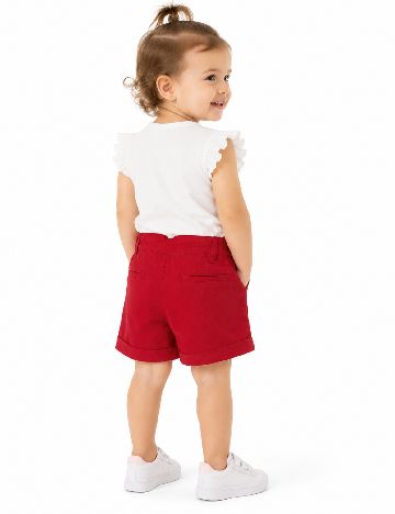 Pantaloni scurti Zara, rosu