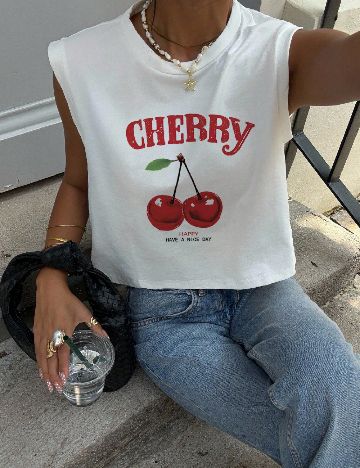 Top SHEIN, alb