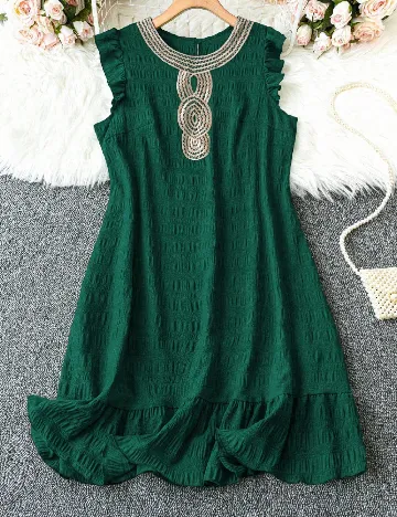 Rochie scurta SHEIN CURVE, verde