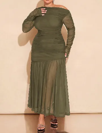 Rochie lunga SHEIN CURVE, verde
