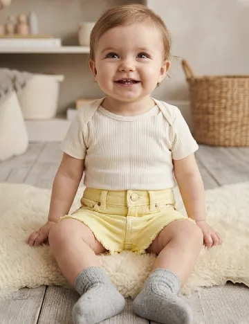 Pantaloni scurti Zara, galben