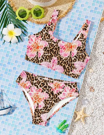 Costum de baie Shein Kids, mix culori