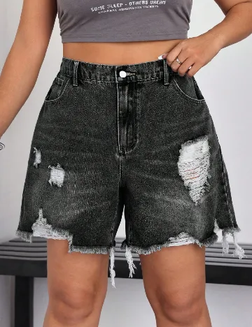 Pantaloni scurti SHEIN CURVE, gri