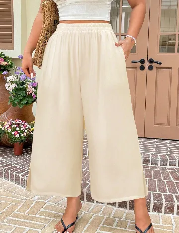 Pantaloni SHEIN CURVE, crem