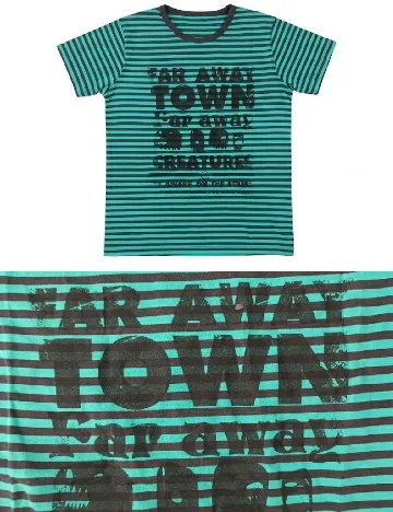 Tricou Zara, gri/verde