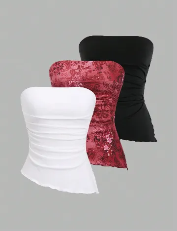 Set topuri 3 bucati SHEIN, mix culori