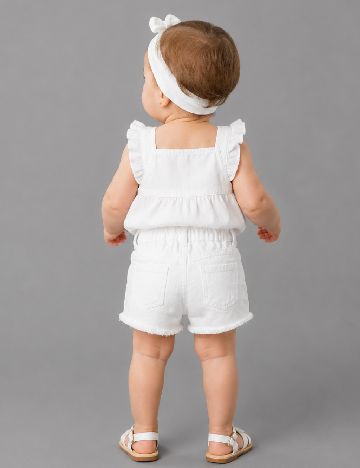 Pantaloni scurti Zara, alb