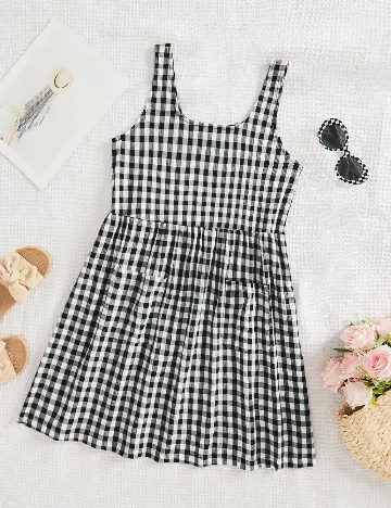 Rochie scurta SHEIN, alb/negru