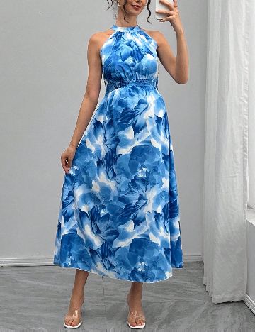 Rochie lunga SHEIN Maternity, albastru