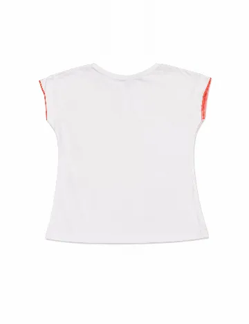 Tricou Zara, alb/rosu