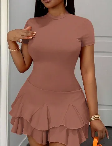 Rochie scurta SHEIN, maro