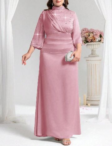 Rochie lunga SHEIN CURVE, roz