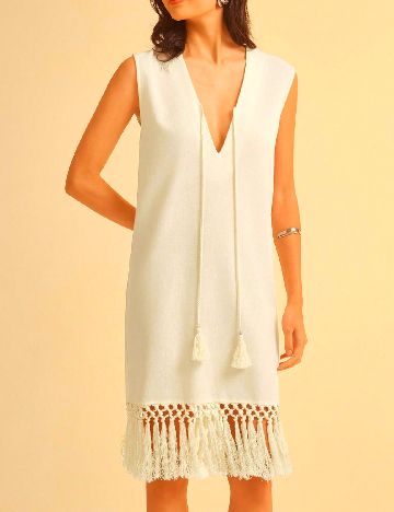 Rochie scurta SHEIN, crem