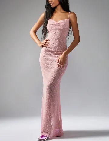 Rochie lunga Missguided, roz