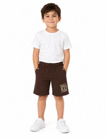 Pantaloni scurti Zara, maro inchis
