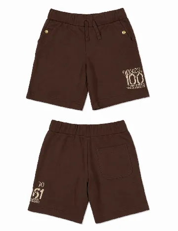 Pantaloni scurti Zara, maro inchis