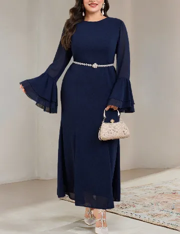 Rochie lunga SHEIN CURVE, bleumarin inchis
