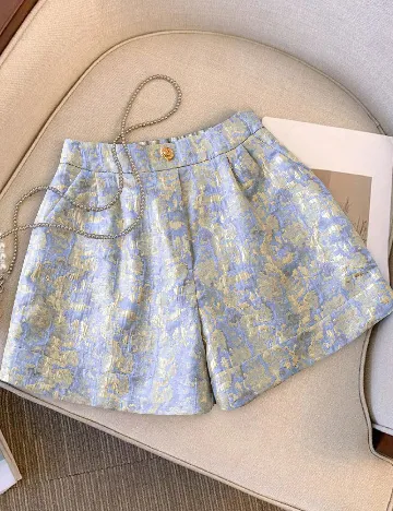 Pantaloni scurti SHEIN CURVE, bleu