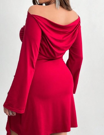 Rochie scurta SHEIN CURVE, rosu