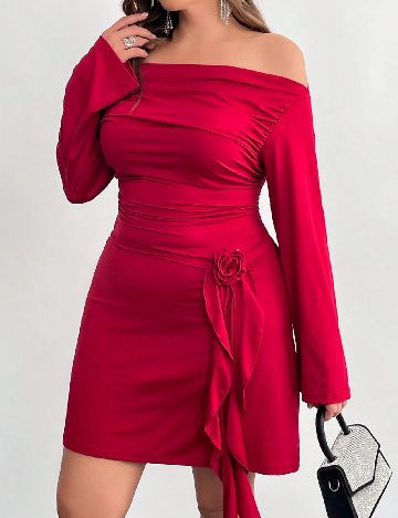 Rochie scurta SHEIN CURVE, rosu